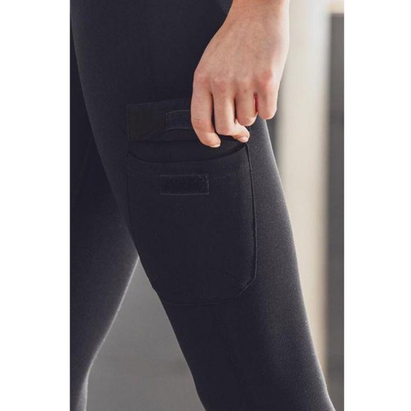 Highwaist Cargo Leggings with Velcro Pockets - Picture 3 of 9